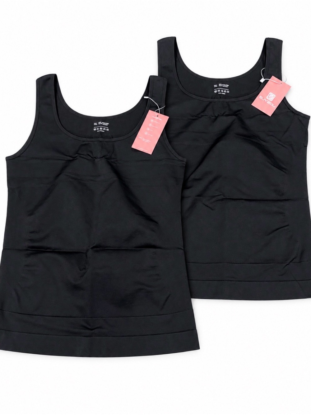 2-Pack EUYZOU Black Shapewear Tank Tops 3XL NWT Compression Camisoles